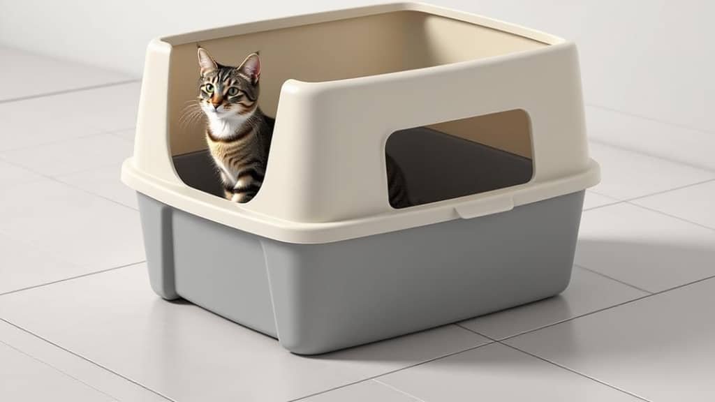 Amazon Basics High-Sided Cat Litter Box